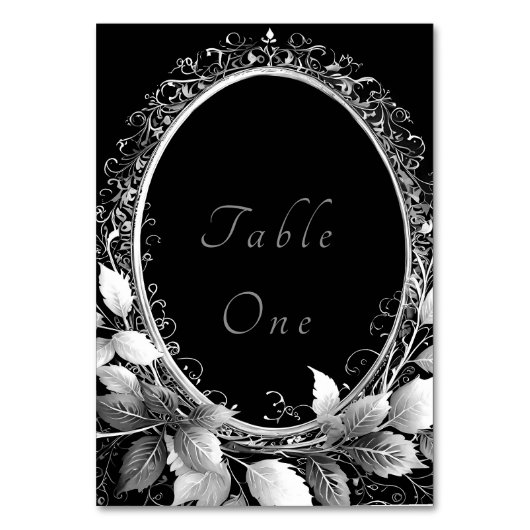 Numéro De Table Luxueux thème mariage noir et or (Par défaut)