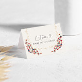 Numéro De Table Luxury Botanical Floral Paisley Wedding Place Card