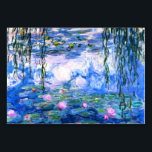 Numéro De Table Lys d'eau rose Monet<br><div class="desc">Une carte de table Monet rose nénuphars avec de belles nénuphars roses flottant dans un étang bleu calme avec des nénuphars. Un grand cadeau Monet pour les amateurs d'impressionnisme et d'art français. Impressionnisme nature serein avec de belles fleurs et paysage d'étang pittoresque.</div>