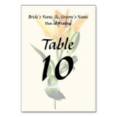 Numéro De Table Lys et bourgeons orange simples (Dos)