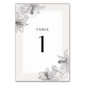Numéro De Table Lys floraux illustrés classiques (Dos)