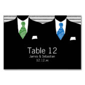 Numéro De Table M. et M. Suit et Cravate Gay Mariage (Devant)