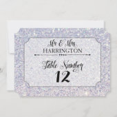 Numéro de table M. et Mme paillettes bleues Modern (Dos)