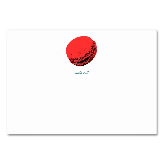 Numéro De Table macaron aux fraises (Devant)