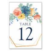 Numéro De Table Macaron floral Succulent | MARIAGE (Par défaut)