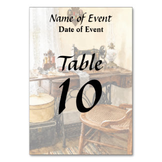 Numéro De Table Machine à coudre et carrousel de fil