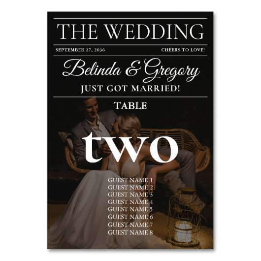 Numéro De Table Magazine Editorial Journal Photos Mariage (Par défaut)