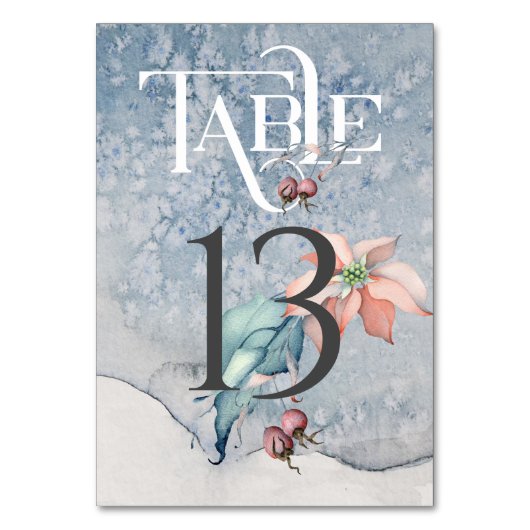 Numéro De Table Magie de Noël / Réception de mariage Table #13 (Par défaut)