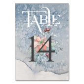 Numéro De Table Magie de Noël / Réception de mariage Table #14 (Dos)