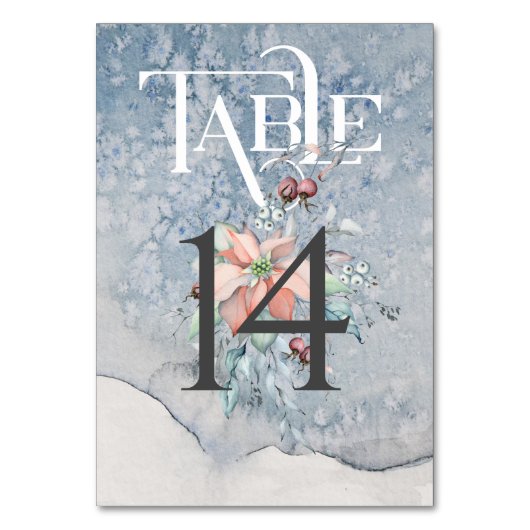 Numéro De Table Magie de Noël / Réception de mariage Table #14 (Par défaut)