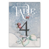 Numéro De Table Magie de Noël / Réception de mariage Table #4 (Dos)