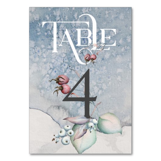 Numéro De Table Magie de Noël / Réception de mariage Table #4 (Par défaut)