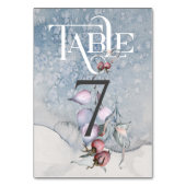 Numéro De Table Magie de Noël / Réception de mariage Table #7 (Dos)