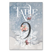 Numéro De Table Magie de Noël / Réception de mariage Table #9 (Dos)