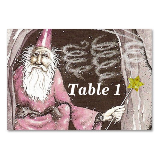 Numéro De Table Magique Ancien Assistant Elfe Magique Wand Star (Dos)