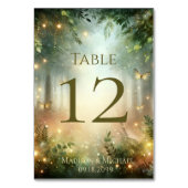 Numéro de table magique de la prairie de la forêt (Dos)