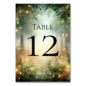 Numéro de table magique de la prairie de la forêt (Dos)