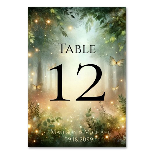 Numéro de table magique de la prairie de la forêt (Par défaut)