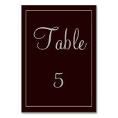 Numéro De Table Magnifique mariage violet et gris (Dos)