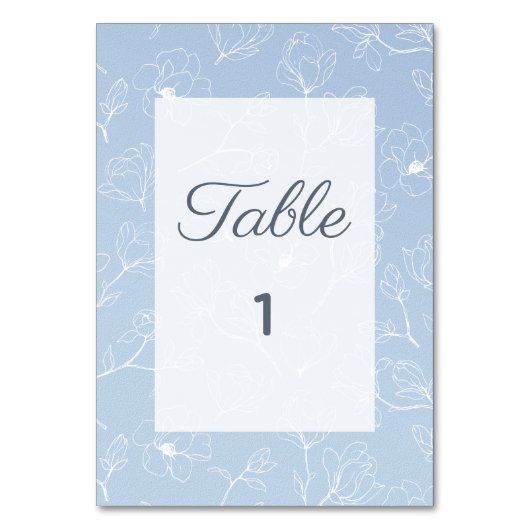 Numéro De Table Magnolia Bleu (Par défaut)