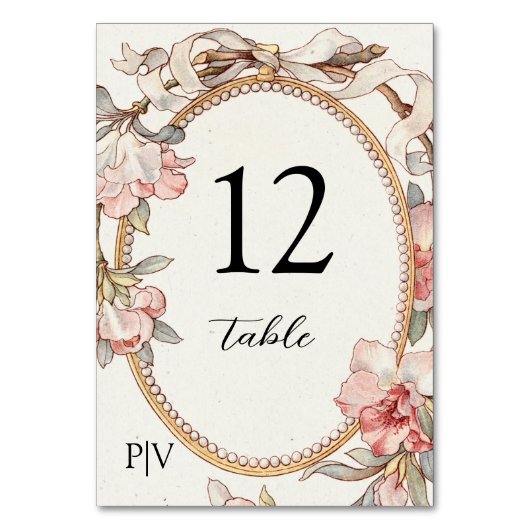 Numéro de table Magnolia vintage (Dos)