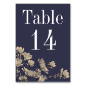 Numéro De Table Magnolias du Sud et Mariage bleu de minuit (Dos)