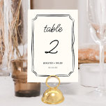 Numéro De Table Main fantaisiste tirée Mariage français<br><div class="desc">Mariage français tiré à la main</div>