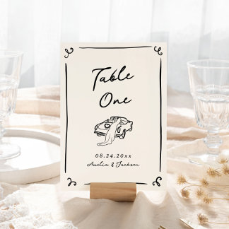 Numéro De Table Main Whimsical tirée
