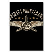 Numéro De Table Maintenance des aéronefs | Conception Cool (Dos)