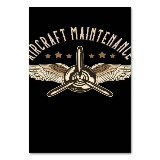 Numéro De Table Maintenance des aéronefs | Conception Cool (Par défaut)