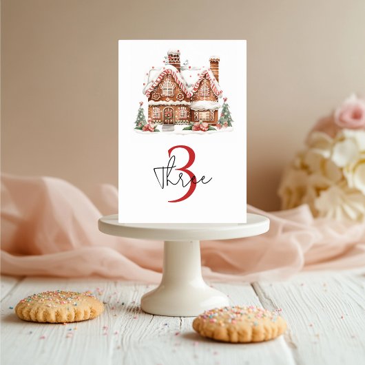 Numéro De Table Maison Whimsical Gingerbread Anniversaire