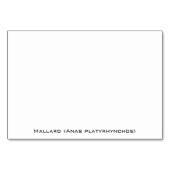 Numéro De Table Mallard Duck (Dos)