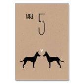 Numéro De Table Manchester Terrier Silhouettes Réception de mariag (Dos)