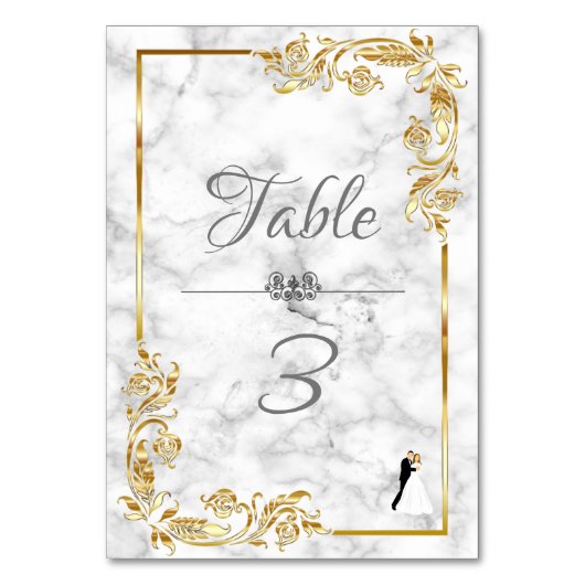 Numéro De Table Marbre (Par défaut)