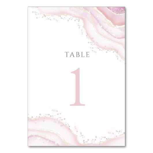 Numéro De Table marbre à éclaboussures d'aquarelle Tableau Numéro  (Par défaut)