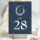 Numéro De Table marbre bleu de la marine botanique<br><div class="desc">Les numéros de table mariage sont pour un mariage classique romantique d'extérieur,  d'inspiration jardin ou tout simplement des fleurs et des botaniques d'amour avec son élément propre et classique de l'élégance design et la typographie de texte de Phrosne Ras Design rendent les détails et les caractéristiques plus attrayants.</div>