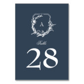 Numéro De Table marbre bleu de la marine botanique (Dos)