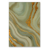 Numéro De Table Marbre Onyx Vert Et Or (Dos)