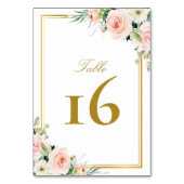 Numéro De Table mariage à cadre doré rose (Par défaut)