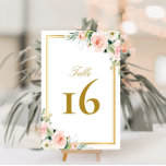 Numéro De Table mariage à cadre doré rose<br><div class="desc">mariage de tableau à cadre doré rose vif rose.</div>