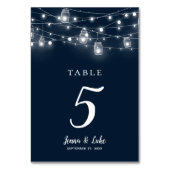 Numéro De Table Mariage à double face, voyants à chaînes rustiques (Dos)