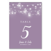 Numéro De Table Mariage à double face, voyants à chaînes rustiques (Dos)