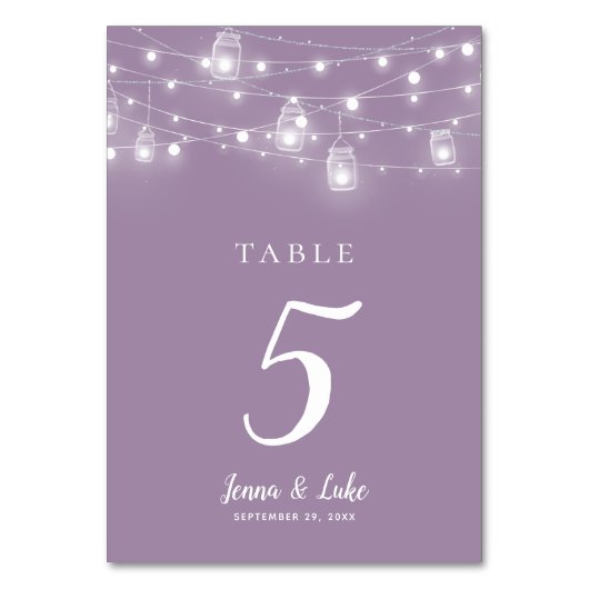 Numéro De Table Mariage à double face, voyants à chaînes rustiques (Dos)