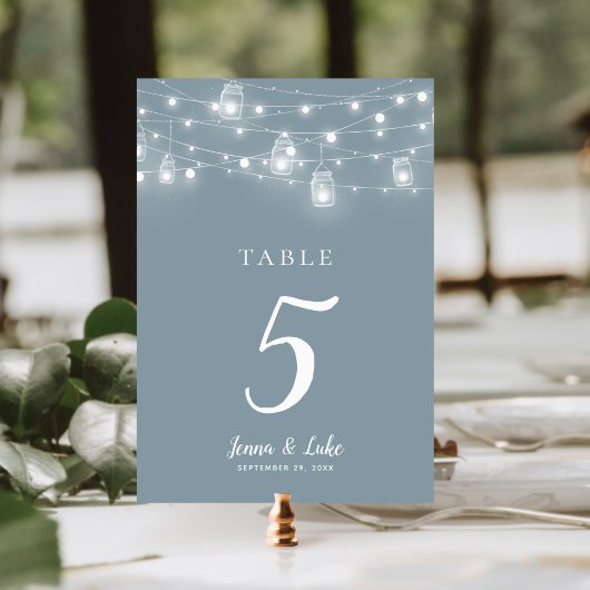 Numéro De Table Mariage à double face, voyants à chaînes rustiques