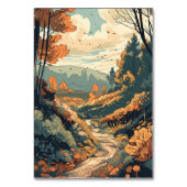 Numéro De Table Mariage À feuillage persistant Rustic Mountain For (Dos)