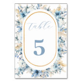 Numéro De Table Mariage à fleurs de printemps bleu bleu marine Dus (Par défaut)
