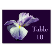 Numéro De Table Mariage à fleurs Iris violet (Devant)