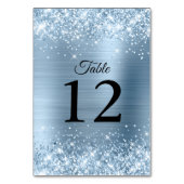 Numéro De Table Mariage à huile bleu clair (Dos)