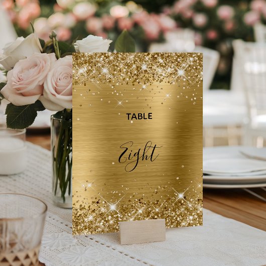 Numéro De Table Mariage à huile d'or