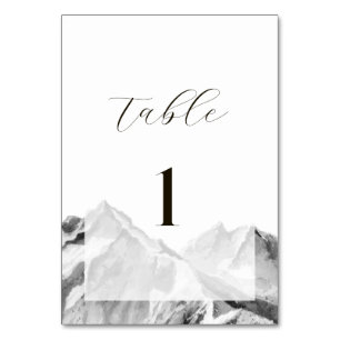 Numéro De Table Mariage à la Montagne Brumeuse